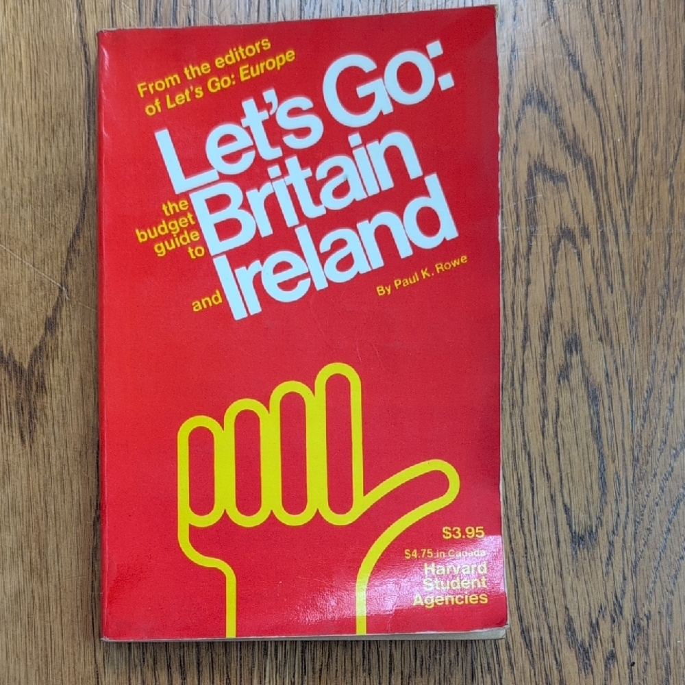 Vintage Let's Go: The Budget Guide To Britain And Ireland Paperback Book Travel